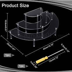 3-ярусные акриловые полукруглые подставки для десертных витрин ODIS-WH0329-39