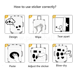 Водонепроницаемые самоклеящиеся бумажные наклейки на тему безопасного космоса DIY-F108-15