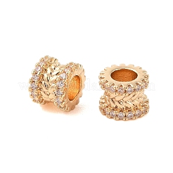 Латунь микропаве прозрачный кубический цирконий европейский бисер KK-B100-042G