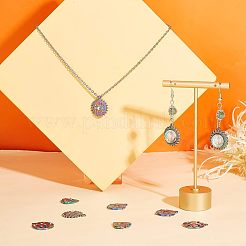 10 шт. 5 стиля подвеска из нержавеющей стали 304 со стразами-кабошонами STAS-UN0031-94