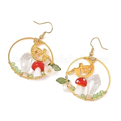 Pendientes de cristal de latón pendientes&nbsp;EJEW-JE07514
