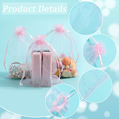 100 pz grandi sacchetti in organza per scarpe portatili&nbsp;OP-SP0001-03D-03