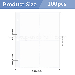 50 funda rectangular de plástico PP para tarjetas de carpeta&nbsp;AJEW-WH0752-421A
