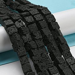 Бусы из натуральной лавы G-C084-E08-03