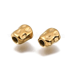 Perles d'espacement en acier inoxydable 304 martelé et texturé&nbsp;STAS-L315-073A-G06
