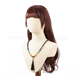 7 чакра буддийское ожерелье NJEW-JN03895-03