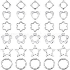 180шт 6 стиля 2-отверстия ccb пластиковая рамка для бусин&nbsp;CCB-SP0001-10P