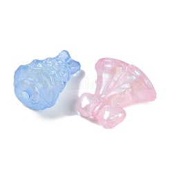 Рождественская тематика светящиеся прозрачные акриловые бусины LACR-U001-05