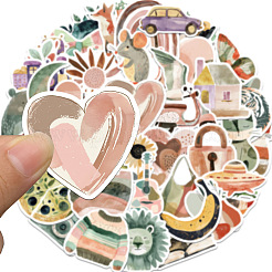 50 шт. самоклеящиеся наклейки серии «лес» в стиле бохо&nbsp;PW-WG1AD0F-01