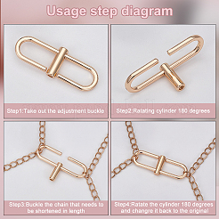 6 boucle à clip réglable en alliage de zinc&nbsp;DIY-WR0003-07