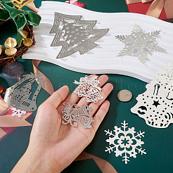 7 pièce 7 styles 201 breloques connecteurs de Noël en acier inoxydable&nbsp;STAS-TA0005-48