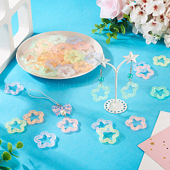 70 шт. 7-х цветные прозрачные светящиеся акриловые подвески&nbsp;TACR-TA0001-65