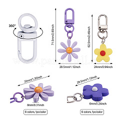 12 шт. 12 цвета резина/акрил подвески брелки&nbsp;KEYC-BY0001-01