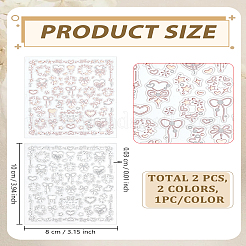 2 лист 2-х цветных пластиковых наклеек для дизайна ногтей&nbsp;MRMJ-LP0002-08