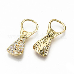 Латунные микропаве прозрачные подвески с фианитом&nbsp;ZIRC-S067-200-NF