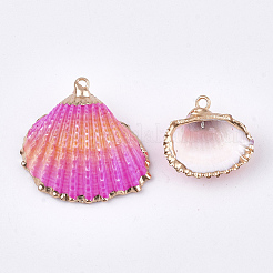 Peinture en aérosol et pendentifs coquille de mer plaqués&nbsp;LS-SSHEL-S262-07D