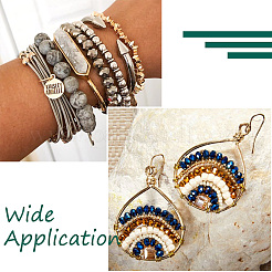 16 нить 8 цвета гальваники прозрачные стеклянные бусины пряди EGLA-CD0001-04