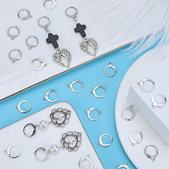 80 шт. фурнитура для сережек из нержавеющей стали 304&nbsp;STAS-SC0006-62P