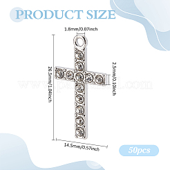 Подвески со стразами из сплава 50 шт. FIND-ME0002-13P