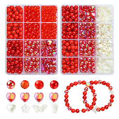 420шт бусины из искусственного жемчуга из АБС-пластика&nbsp;OACR-YW0002-40