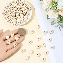 600 шт. бусины из натурального кленового дерева с принтом&nbsp;WOOD-PA0001-20