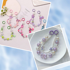 600шт 24 цвета прозрачные акриловые бусины&nbsp;MACR-SP0001-51A