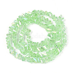 Chapelets de perles en verre transparent électrolytique&nbsp;GLAA-N021-4mm-06