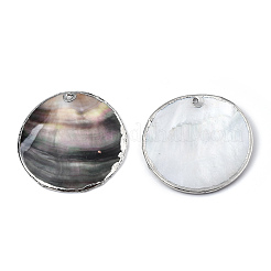 Оболочки губ натуральный черный подвески SSHEL-N034-127B-01P