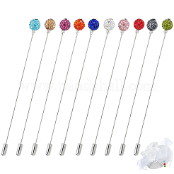 10 broche en strass en argile polymère&nbsp;JEWB-PH01288