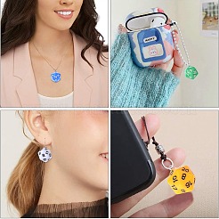 28шт 7 цвета непрозрачные акриловые подвески MACR-CJ0001-36