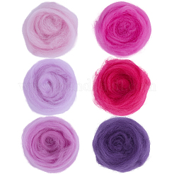 18 шт. 6-х цветная шерстяная ровница своими руками&nbsp;DIY-SP0005-80A