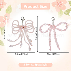 4 stücke 2 arten kunststoff imitation perle bowknot schuh charme&nbsp;FIND-DC0007-07A