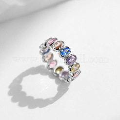 925 bague en argent sterling avec pavé de zircones cubiques&nbsp;FS-WGB60E4-01