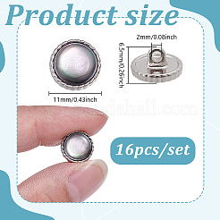 16 шт. пуговицы из сплава с 1 отверстиями BUTT-NB0002-03P