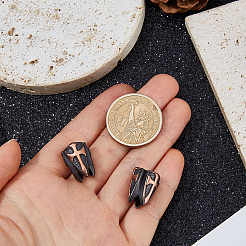 2 pièce de perles européennes en laiton&nbsp;KK-DC0005-18B