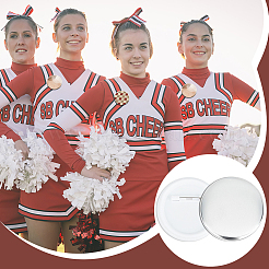 DIY сублимационная пустая плоская круглая брошь&nbsp;DIY-WH0430-387B