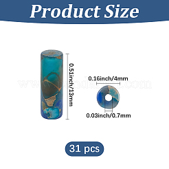 1 нить собранных бусин из синтетической бирюзы и императорской яшмы&nbsp;G-PA0001-59