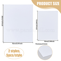 10 шт. 2 стиля алюминиевая термотрансферная фотопластина AJEW-DC0002-05