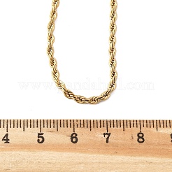 Ожерелья из цепочек-веревок из нержавеющей стали 304 NJEW-E026-09G