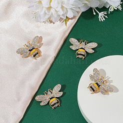 4шт. брошь из сплава стекла в виде пчел&nbsp;JEWB-ME0001-18