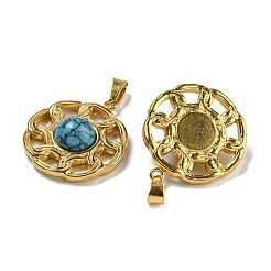 Синтетические бирюзовые подвески STAS-U024-15G-01