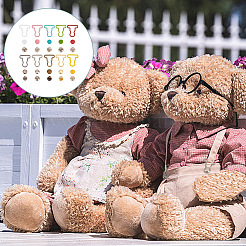 100 Satz 10 Farben Mini-Legierung Kürbis Schnalle&nbsp;DIY-GO0002-12