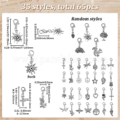 Набор из 65 осеннего сплава с подвесками&nbsp;HJEW-SC0002-73