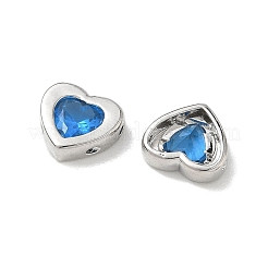 Valentinstag Messing-Pavé Kornblumenblaue Glasperlen&nbsp;KK-A300-06P
