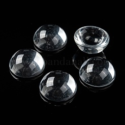 Прозрачный полукруглый стеклянные кабошоны&nbsp;X-GGLA-R027-30mm