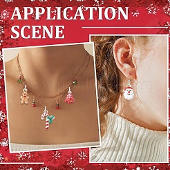 5 шт. 5 стильных подвески из сплава с эмалью на рождественскую тематику&nbsp;XMAS-YW0001-01C