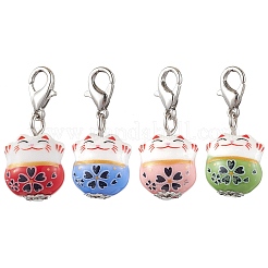 Фарфоровые подвески манэки-нэко ручной работы&nbsp;HJEW-JM02687