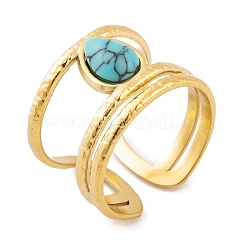 Ионное покрытие (IP) каплевидные открытые манжетные кольца из нержавеющей стали 304&nbsp;RJEW-G314-05G