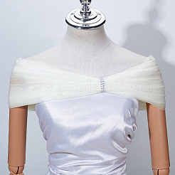1 châle amovible en tulle polyester&nbsp;AJEW-GA0008-20B