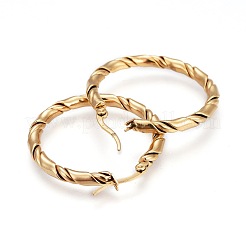 Серьги-кольца из нержавеющей стали 304 X-EJEW-F188-22G-B